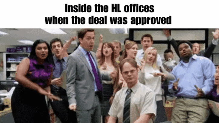 GIF – Inside the HL offices when the deal was approved GIF - Inside the HL offices when the deal was approved