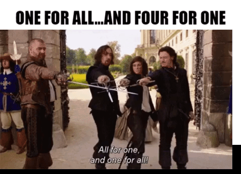 GIF – One for all and four for one GIF - One for all and four for one