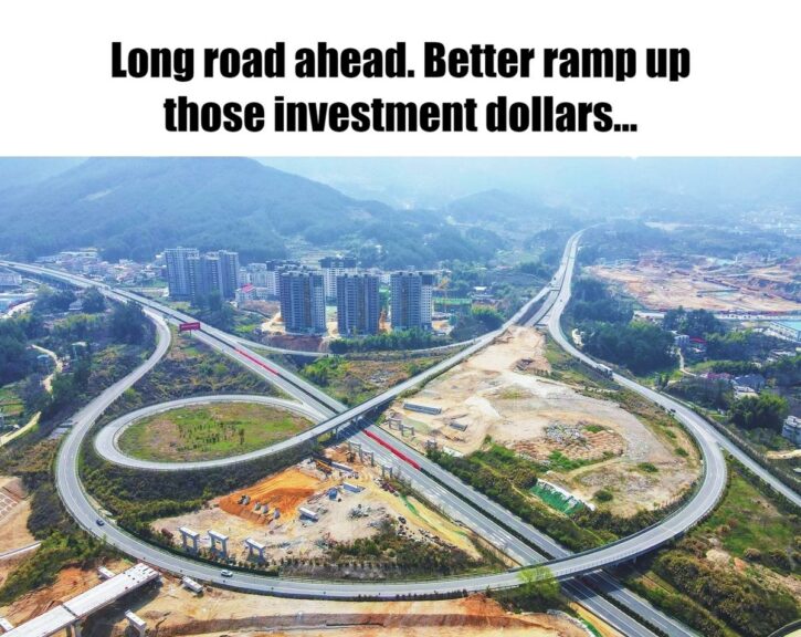 Meme – Long road ahead. Better ramp up those investment dollars… Meme - Long road ahead. Better ramp up those investment dollars…